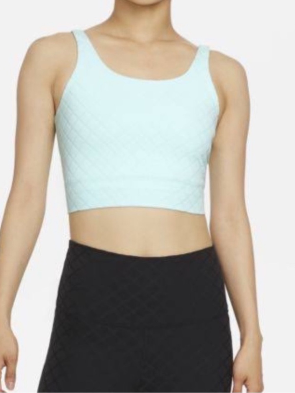 ·Nike· Light Blue Dri-FIt Yoga Infinalon Luxe Cropped Tank Top Size XS